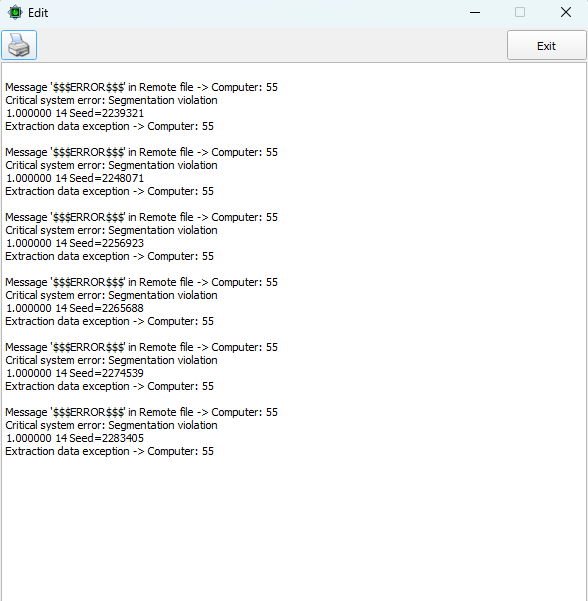 Error log
